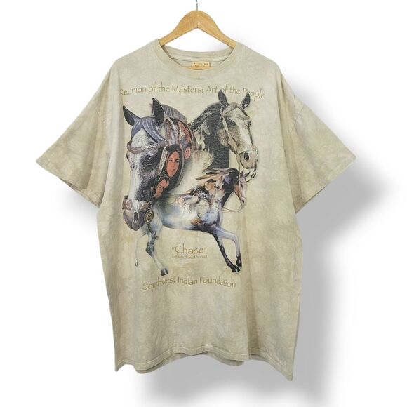 Vintage The Mountain Native American Southwest Indian Foundation Tshirt XXXL 3X - Picture 1 of 12